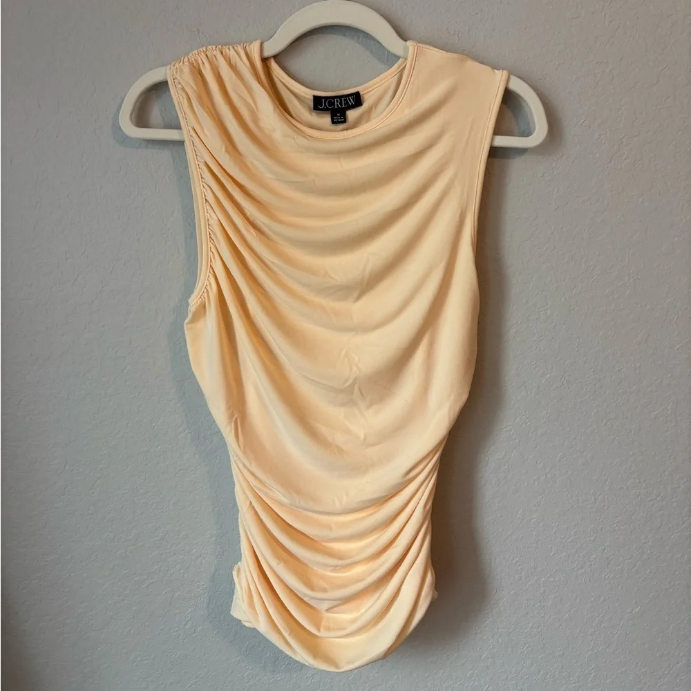 NEW NWT J. Crew Yellow Ruched Top